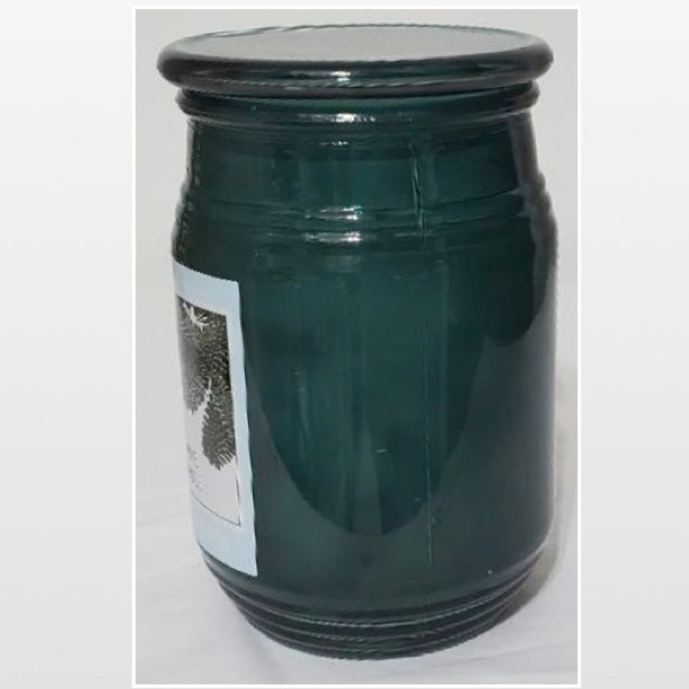 New Ashland Candle Jar Home Green Christmas Pine Scent Wax Glass Holiday NWT - Picture 7 of 13